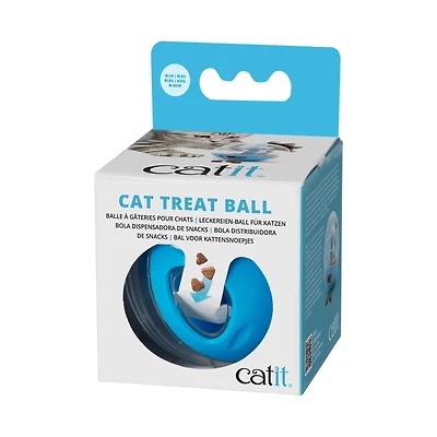 Balle à régals pour chats, bleue