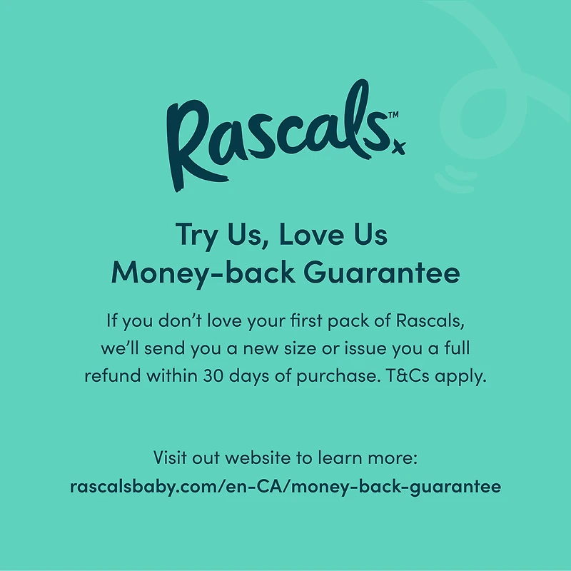 Rascals Premium Diapers, Size 6, Small Carton, 44 Count, Preemie to Size 7