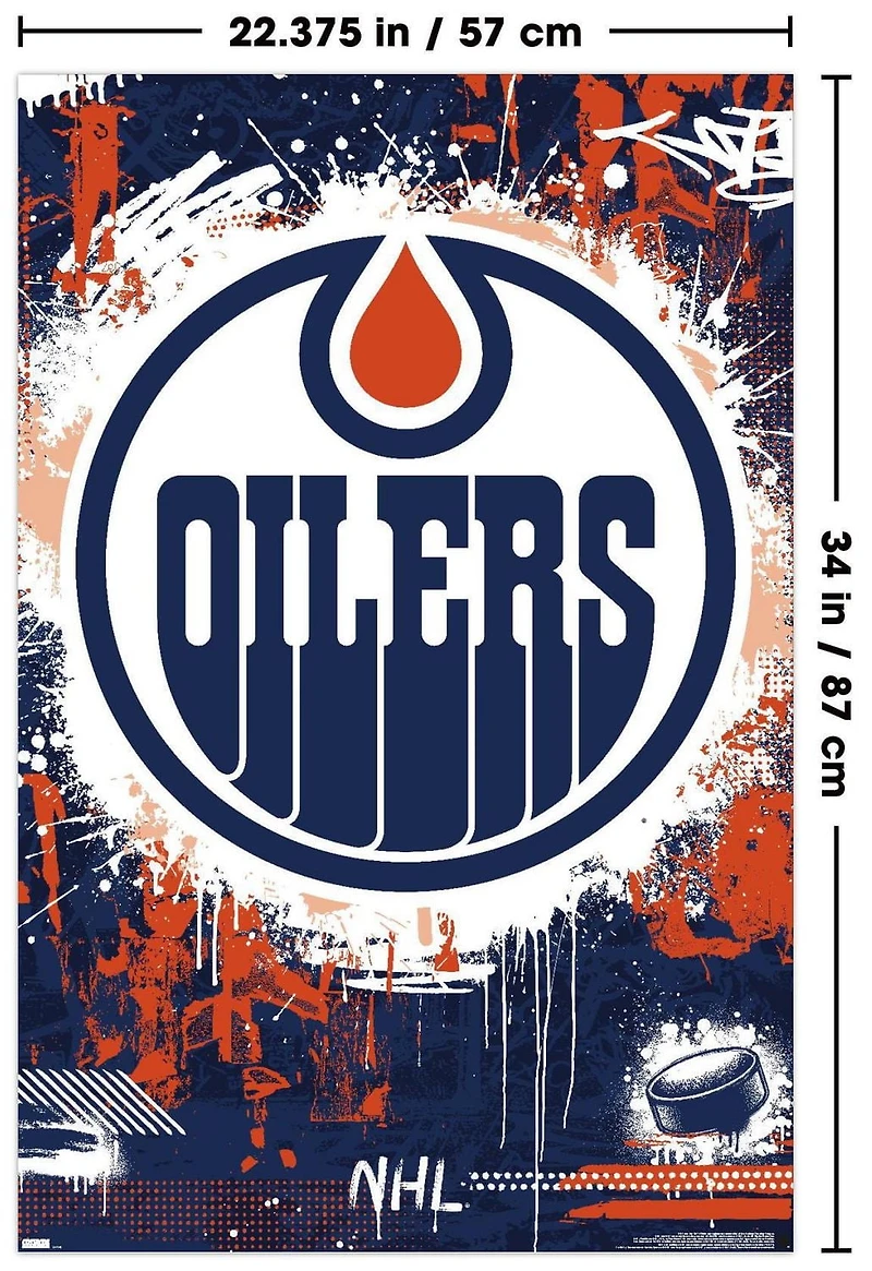 NHL Edmonton Oilers - Maximalist Logo 23 Wall Poster, 22.375" x 34"