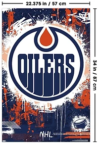 NHL Edmonton Oilers - Maximalist Logo 23 Wall Poster, 22.375" x 34"