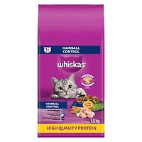 Whiskas Hairball Control with Real Chicken Dry Cat Food