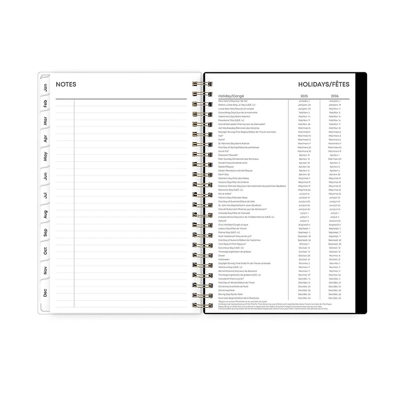 2025 Weekly Monthly Planner, 5 x 8, Blue Sky, Naveah, 5x8 Weekly/Monthly Planner