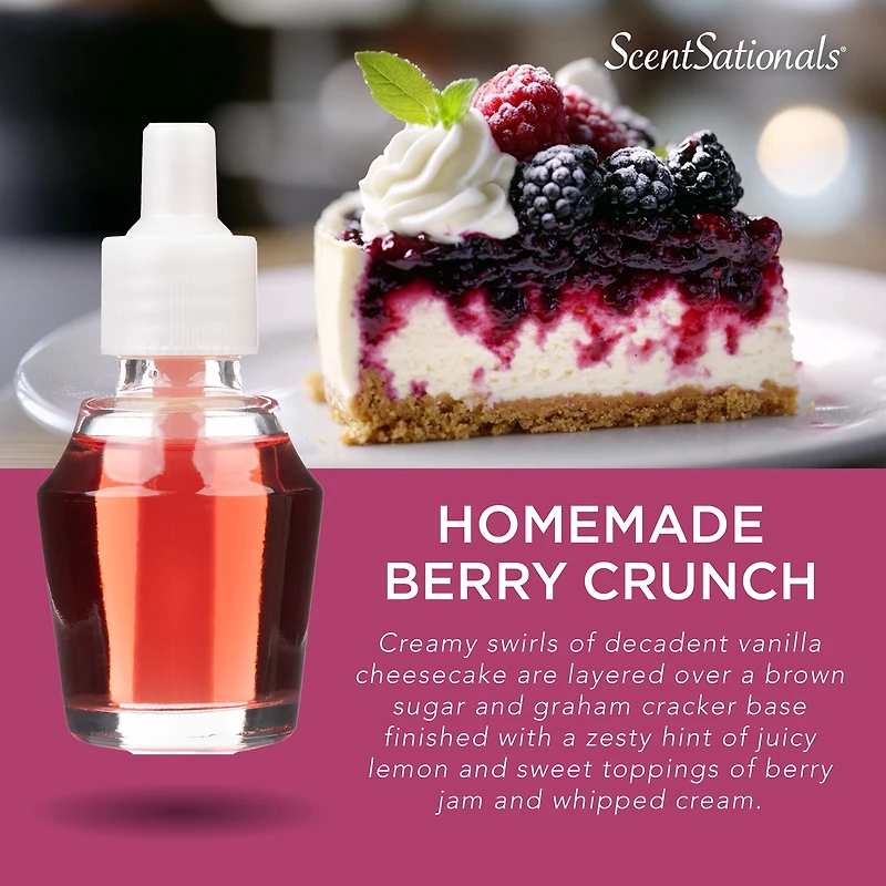 ScentSationals Scent Charm Oil - Homemade Berry Crunch, 0.8 Fl oz, 24 mL Refill