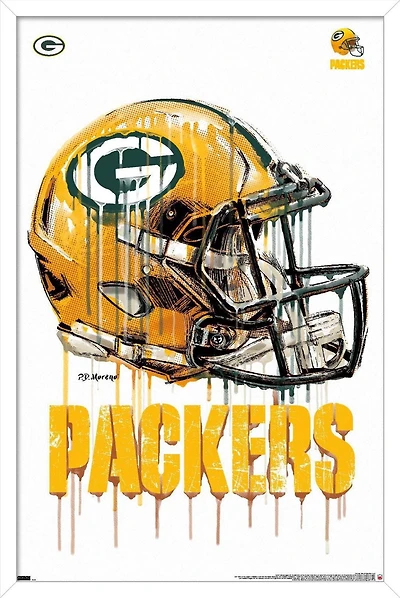 NFL Green Bay Packers - Drip Helmet 20 Wall Poster