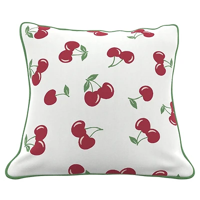 Coussin décoratif extérieur Cerise 40,6 cm x 40,6 cm HOMETRENDS, résistant à la décoloration