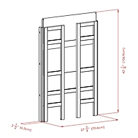 Bibliothèque pliante Torino Ensemble 3 pièces avec panier en tissu