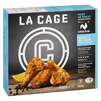 Ailes de poulet au poivre et sel marin La Cage 550g