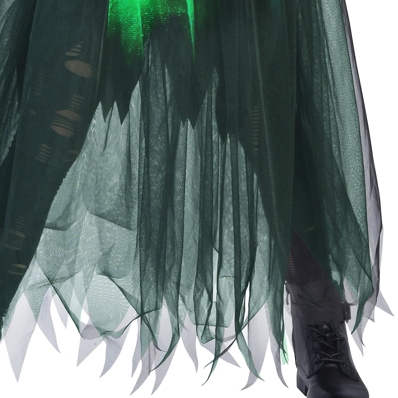 Wicked Witch Light Up Halloween Costume for Kids Girls, Size L, Black, by Way to Celebrate, NO BRAND IMPORT EX G WICKED WITCH L