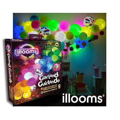 illooms Rainbow Garland 40Pk