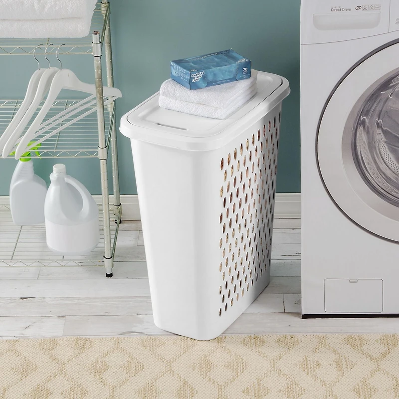 Sterilite Slim Laundry Hamper - White, Each