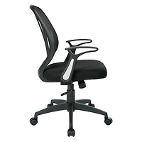 Work Smart™ Black Screen Back Chair with Flip Arms