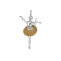 Christmas Acrylic With Gold Ornament Ballerina - Set of 12