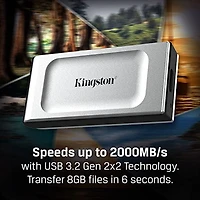 Kingston XS2000 - SSD - 2 To - Externe (portable) - USB 3.2 Gen 2x2 (Connecteur USB-C)