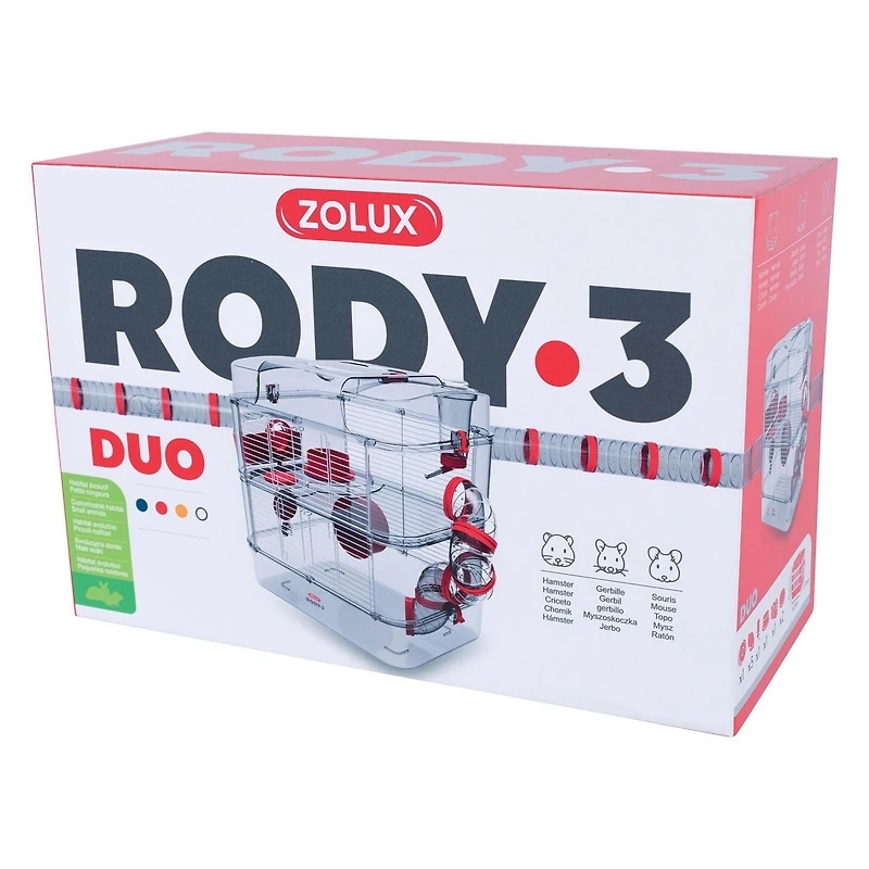 Rody3 Duo Hamster Cage - 2-story - Grenadine - 41 x 27 x 40.5 cm