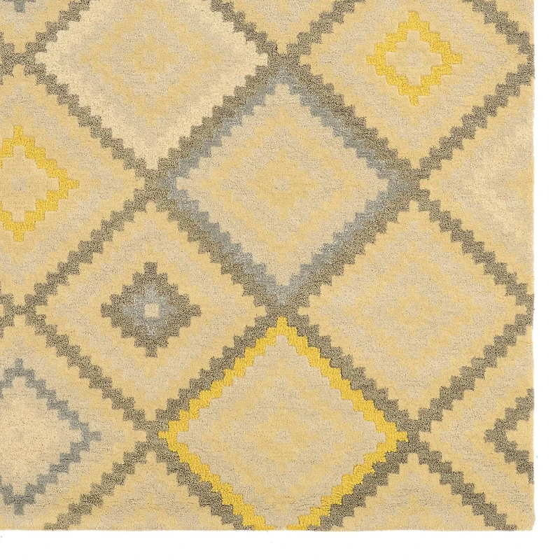 Aspire Wool Stitch Natural & Grey 5' x 8' Area Rug