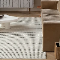 Rug Branch Maise Abstract Indoor Outdoor Area Rug, Cream Beige, Modern - Entryway, Hallway, Bathroom, and Kitchen