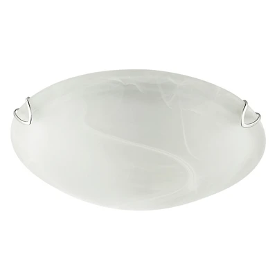 Plafonnier encastré 10" Pennington de Globe Electric, paquet de 2 unités, abat-jour en verre givré blanc d'albâtre, nécessite 2 ampoules A15 de 60W (vendues séparément).