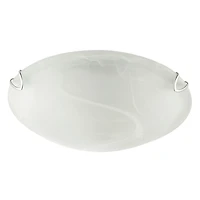 Plafonnier encastré 10" Pennington de Globe Electric, paquet de 2 unités, abat-jour en verre givré blanc d'albâtre, nécessite 2 ampoules A15 de 60W (vendues séparément).