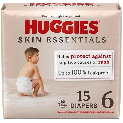 Couches pour bébés Huggies Skin Essentials, Tailles: N-6