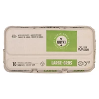 Countryside Farms Large White Eggs, 18 Count