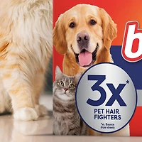 Bounce Pet Hair and Lint Guard Mega Dryer Sheets with Hair Fighters, Fresh Scent 180CT
