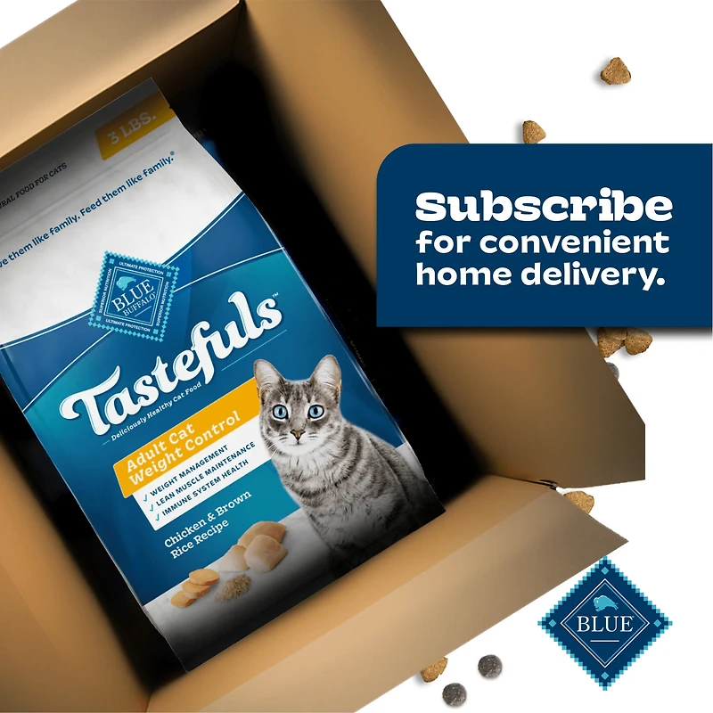 Blue Buffalo Tastefuls Natural Dry Cat Food, Weight Control 4.5kg