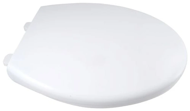 Siège de toilette à fermeture lente en plastique blanc