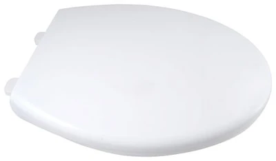 Siège de toilette à fermeture lente en plastique blanc