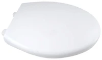 Siège de toilette à fermeture lente en plastique blanc