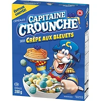 Capitaine Crounche céréales saveur Crêpe aux bleuets, 288 g.