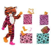 Barbie Dolls and Accessories, Cutie Reveal Doll, Jungle Series Tiger