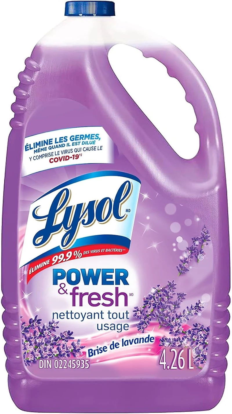 Nettoyant tout usage Lysol - Lavande, Nettoyant Multi-Surfaces, 4.26 l