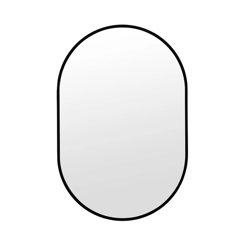 Capsule Black Medicine Cabinet, 20x30"