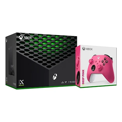 Xbox Series X plus Manette sans fil Xbox – Rose foncé pour Xbox Series X|S, Xbox One et les appareils Windows