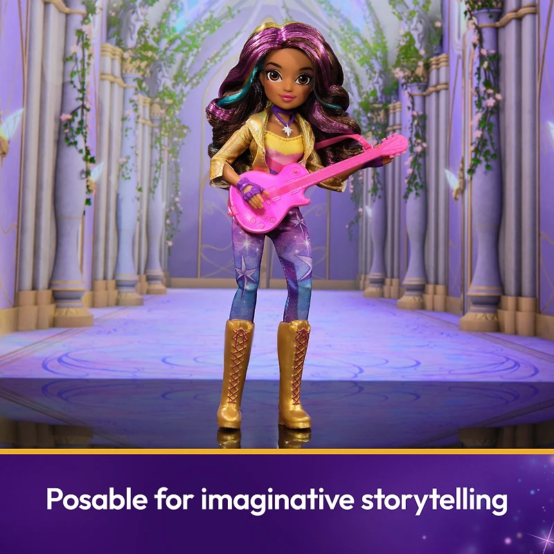 Unicorn Academy, Poupée Sophia Power of Friendship avec guitare et 6 accessoires, poupées et licornes de 24 cm pour filles à partir de 4 ans