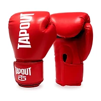 Tapout 10 oz Boxing Gloves With Adjustable Hook And Loop Closure - Red