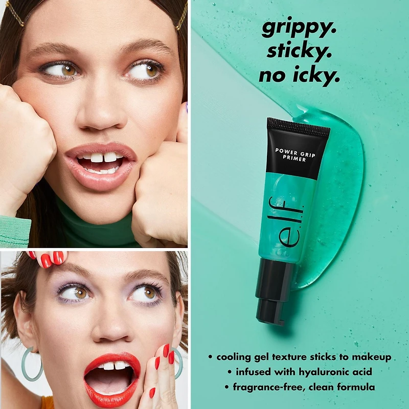 e.l.f. Cosmetics Power Grip Primer., Gel-Based & Hydrating Face Primer For Smoothing Skin & Gripping Makeup, Moisturizes & Primes, 24 ml