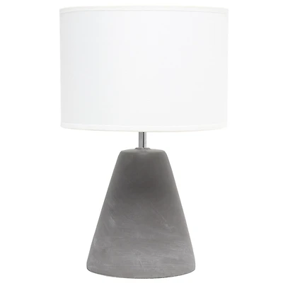 Simple Designs Pinnacle Concrete Table Lamp, Black