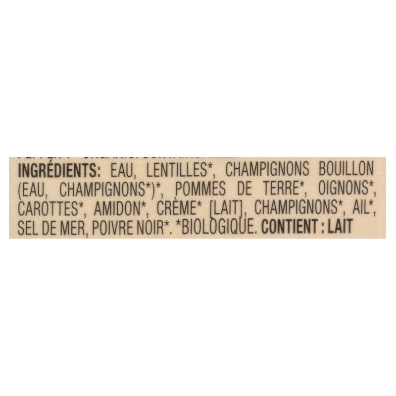 Pacific Foods Soupe Legumes Lentilles Champignons