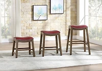 Topline Home Furnishings Pub Height Stool, Faux Leather