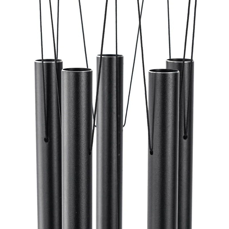 Hometrends 30" Classic Black Metal Outdoor Wind Chime