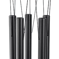Hometrends 30" Classic Black Metal Outdoor Wind Chime