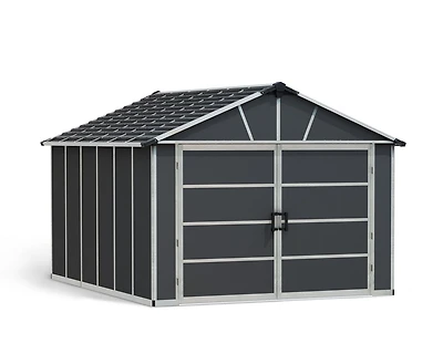 CANOPIA by PALRAM Yukon 11 ft. x 13 ft. Dark Grey Storage Shed / Garage