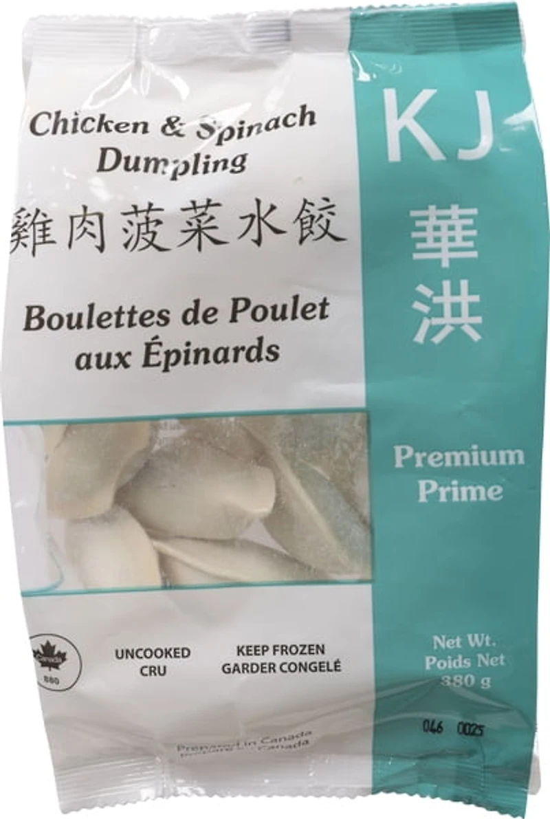 KJ Boulettes de Poulet et Épinards 380 g / pack