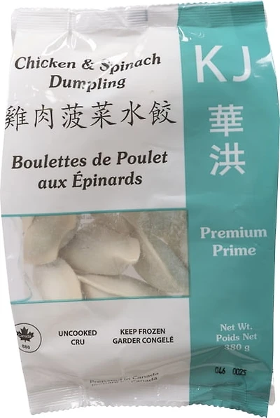 KJ Boulettes de Poulet et Épinards 380 g / pack