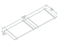 CANOPIA by PALRAM Nancy 3 ft. x 10 ft. Door and Window Fixed Awning - Grey