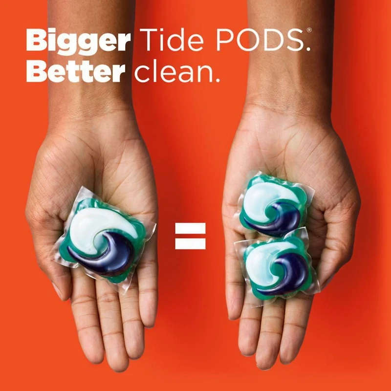 Tide Power PODs Hygienic Clean Heavy Duty, Liquid Laundry Detergent Pacs, HE Compatible, For Visible and Invisible Dirt, Original Scent, 48CT
