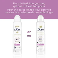 Antisudorifique en Vaporisateur à Sec Dove Soin Avancé Parfum Fini Clair, 107g Antisudorifique