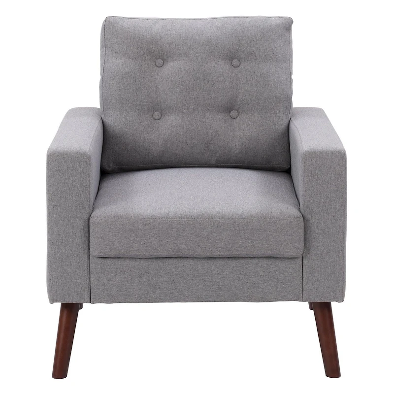 CorLiving Lyla Tufted Indoor Accent Chair with Tapered Wooden Legs