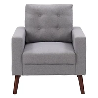 CorLiving Lyla Tufted Indoor Accent Chair with Tapered Wooden Legs